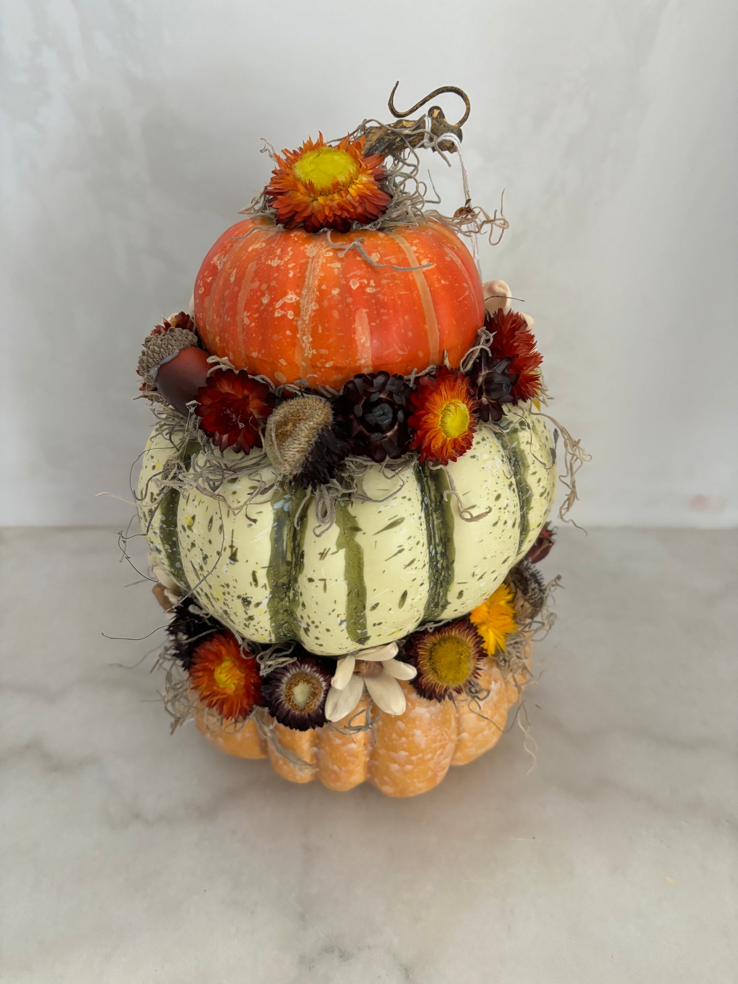 Stacked pumpkins