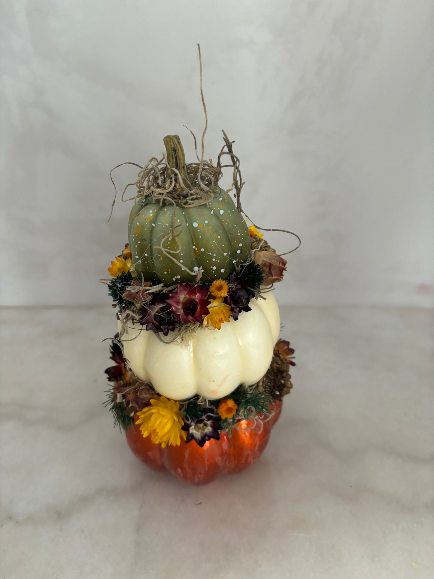 Stacked pumpkins